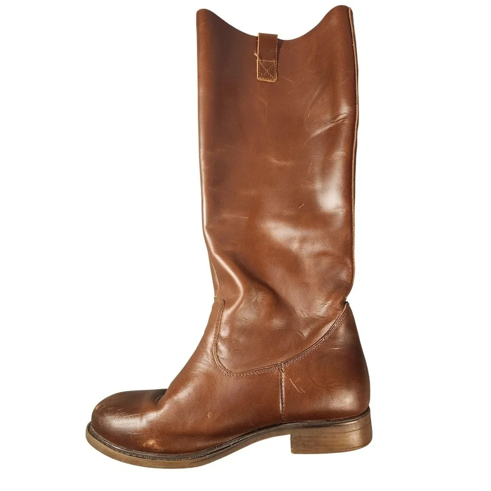 Harper Boots Womens Size 6.5 Brown Leather Knee High Riding‎ Equestrian